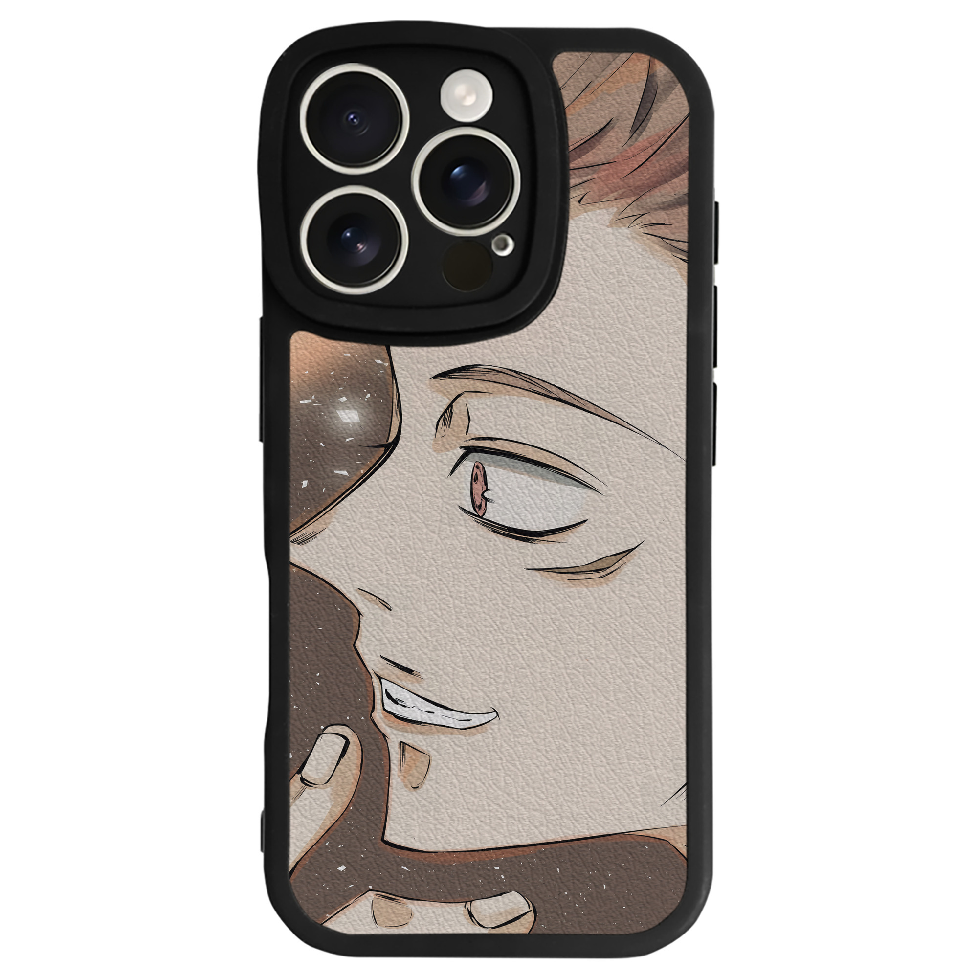 （画像用） 呪術廻戦 Jujutsu Kaisen 【iPhone 16シリーズ対応】シリコンスマホケース（レザー調） 材質：シリコン